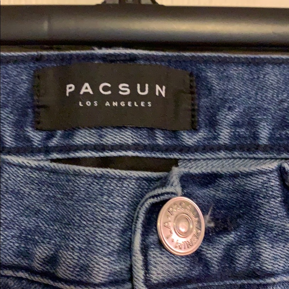 PACSUN stacked skinny blue jeans size 30x32. - Picture 2 of 10